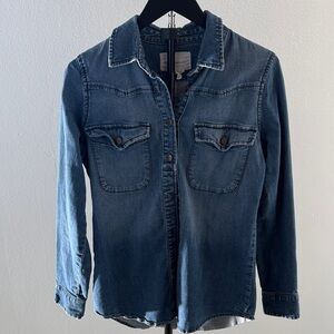 BCBGeneration Dark Blue Denim Top
